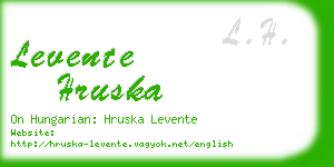 levente hruska business card